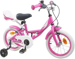 vidaXL vidaXL Rower Dziecięcy 14 Cali dla dzieci w wieku 3-5 lat Różowy 2