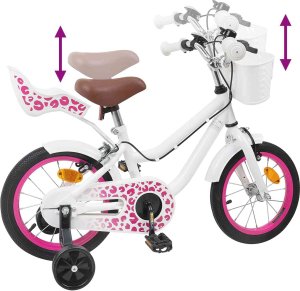 vidaXL vidaXL Rower Dziecięcy 12 Cali dla dzieci w wieku 2-4 lata Biały 7