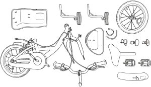 vidaXL vidaXL Rower Dziecięcy 12 Cali dla dzieci w wieku 2-4 lata Biały 8