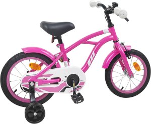 vidaXL vidaXL Rower Dziecięcy 12 Cali dla dzieci w wieku 2-4 lata Ciemny Róż 3