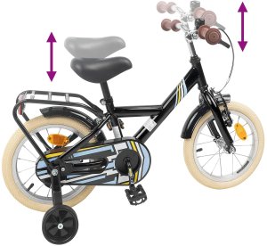 vidaXL vidaXL Rower Dziecięcy 12 Cali dla dzieci w wieku 2-4 lata Czarny 7