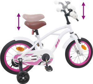 vidaXL vidaXL Rower Dziecięcy 12 Cali dla dzieci w wieku 2-4 lata Biały 7