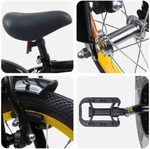 vidaXL vidaXL Rower Dziecięcy 14 Cali dla dzieci w wieku 3-5 lat Czarny 4