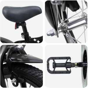 vidaXL vidaXL Rower Dziecięcy 12 Cali dla dzieci w wieku 2-4 lata Czarny 4