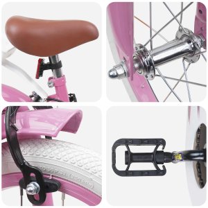 vidaXL vidaXL Rower Dziecięcy 12 Cali dla dzieci w wieku 2-4 lata Jasny róż 4