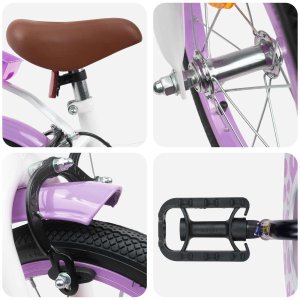 vidaXL vidaXL Rower Dziecięcy 12 Cali dla dzieci w wieku 2-4 lata Fioletowy 4