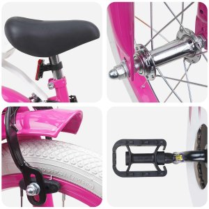 vidaXL vidaXL Rower Dziecięcy 12 Cali dla dzieci w wieku 2-4 lata Różowy 4