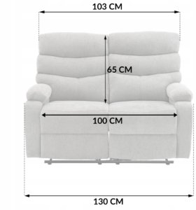 Mebel Elite Sofa rozkładana dwuosobowa fotel VERA DUO szara szenil 4