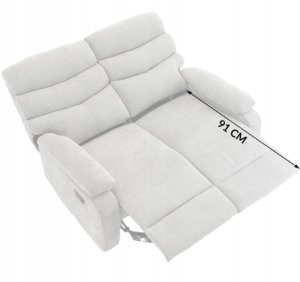 Mebel Elite Sofa rozkładana dwuosobowa fotel VERA DUO szara szenil 5