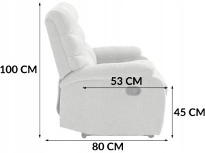 Mebel Elite Sofa rozkładana dwuosobowa fotel VERA DUO szara szenil 7