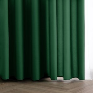 Fabryka Firan Zasłona do salonu CARLI na przelotkach gładka 200x270 zielona Restilo 6