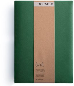 Fabryka Firan Zasłona do salonu CARLI na przelotkach gładka 200x270 zielona Restilo 9
