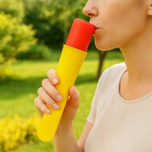 Bimberek 3x Foremki Do Lodów Wyciskanych Silikonowe Domowe Lody Wodne Sorbety 12