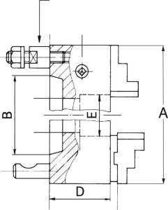 ROHM Trójszczękowy uchwyt tokarski DURO-M 250/3 K 8/702-2 2
