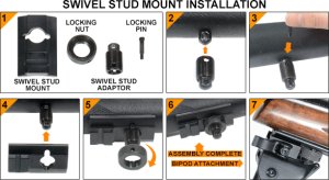 Leapers Bipod Leapers składany Suer Duty OP QD 6-8.5" 5