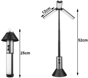 Verk Lampa turystyczna latarka kempingowa wielofunkcyjna teleskopowa LED namiot 10
