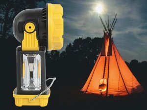 Verk Lampa solarna kempingowa LED z uchwytem do wieszania na biwak 5 trybów 8