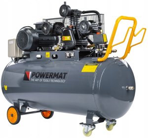 Sprężarka Powermat Kompresor Olejowy 200L 8 bar Sprężarka 400V 650l/min + wąż 11