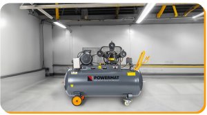 Sprężarka Powermat Kompresor Olejowy 200L 8 bar Sprężarka 400V 650l/min + wąż 13