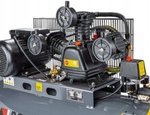 Sprężarka Powermat Kompresor Olejowy 200L 8 bar Sprężarka 400V 650l/min + wąż 5