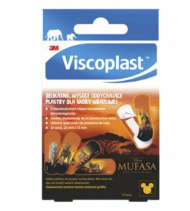Viscoplast Plastry dziecięce VISCOPLAST-3M, Mufasa Król Lew, 72x25 mm, 10 szt., pudełko 3