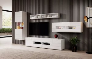 Helvetia Szafka RTV TOLEDO 2D4S 208 biała połysk HELVETIA 2