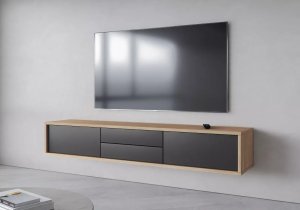 Helvetia Szafka RTV FRIDA 2K2S 180cm dąb olejowany/antracyt HELVETIA 7