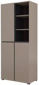Helvetia Szafa do przedpokoju CROSS 3D 80cm congo/czarna z półkami HELVETIA 3