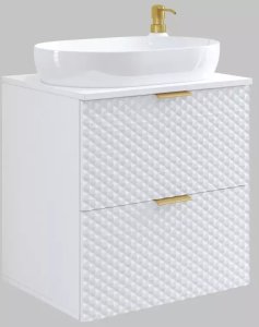 Helvetia Szafka pod umywalkę nablatową LAURA 2S 60cm biała mat HELVETIA 5