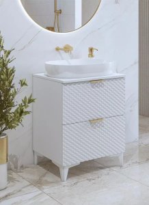 Helvetia Szafka pod umywalkę nablatową LAURA 2S 60cm biała mat HELVETIA 9