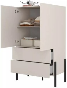 Helvetia Komoda wysoka JUKON 2D2S 90cm kaszmirowa HELVETIA 3