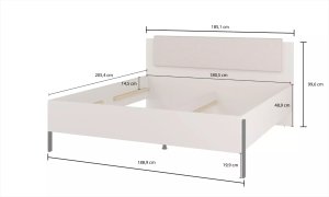 Helvetia Łóżko JUKON 180x200 kaszmirowe z pojemnikiem i tapicerowanym zagłówkiem HELVETIA 5