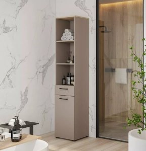 Helvetia Szafka łazienkowa ROSA 1D1S 40cm congo/dąb z koszem na pranie HELVETIA 4