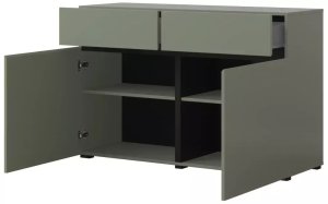 Helvetia Komoda CROSS 2D2S 119cm zielona/czarna HELVETIA 2