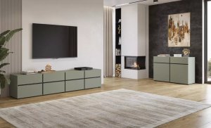 Helvetia Komoda CROSS 2D2S 119cm zielona/czarna HELVETIA 7