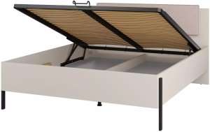 Helvetia Łóżko JUKON 160x200 kaszmirowe z pojemnikiem i tapicerowanym zagłówkiem HELVETIA 2