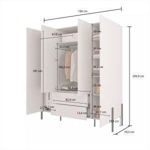 Helvetia Szafa czterodrzwiowa JUKON 4D2S kaszmirowa HELVETIA 3
