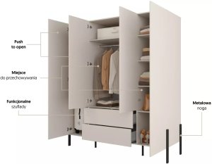 Helvetia Szafa czterodrzwiowa JUKON 4D2S kaszmirowa HELVETIA 4