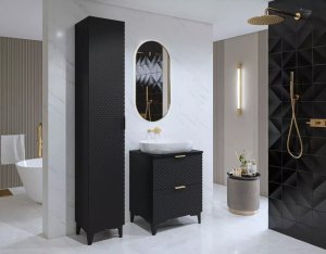 Helvetia Szafka pod umywalkę nablatową LAURA 2S 60cm czarna mat HELVETIA 12