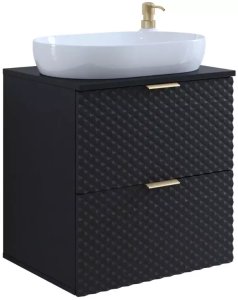 Helvetia Szafka pod umywalkę nablatową LAURA 2S 60cm czarna mat HELVETIA 6