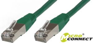 MicroConnect Patchcord F/UTP, CAT5e, 0.5m, zielony (STP5005G) 1