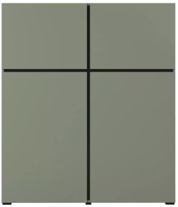 Helvetia Komoda wysoka CROSS 4D 119cm zielona/czarna HELVETIA 3