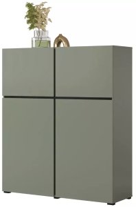 Helvetia Komoda wysoka CROSS 4D 119cm zielona/czarna HELVETIA 4