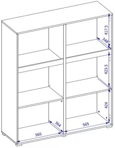 Helvetia Komoda wysoka CROSS 4D 119cm zielona/czarna HELVETIA 9