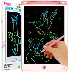 VERGIONIC Renew Force Tablet graficzny Różowy, Znikopis dla Dziewczynki, Tablica dla Dzieci 12" 3