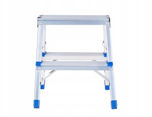 Geko Drabina aluminiowa 2-stopniowa dwustronna 150kg (1) 2
