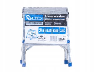 Geko Drabina aluminiowa 2-stopniowa dwustronna 150kg (1) 7