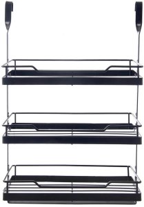Malys Group Półka kuchenna wisząca 3 poziomy reling metal czarny RADKA ORION (ORI_151924) 3