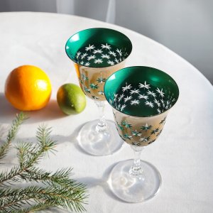 Crystal Julia Crystal Julia Kieliszki do wina wody 6 sztuk dwukolorowe Gwiazdki 2