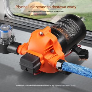AJmaker Pompa membranowa 12V 13L/min 3-komorowa z presostatem - do food trucka 4
